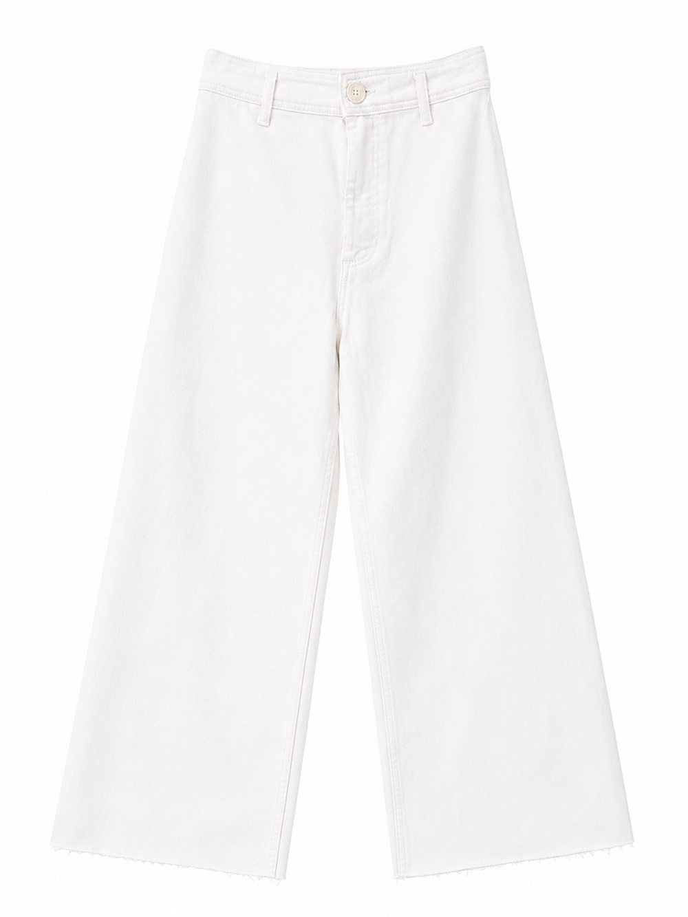 Zara The Marine Straight Jeans White Size 4